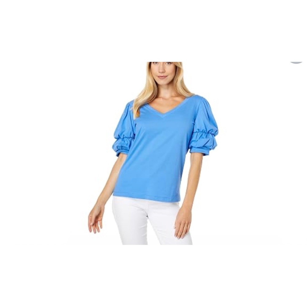 Lilly Pulitzer Dicola Top Boca Blue XS